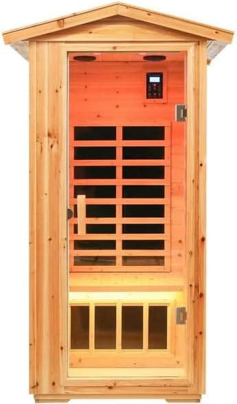 Customizable 1-6 Person Canadian Cedar Infrared Steam Barrel Sauna - Image 1