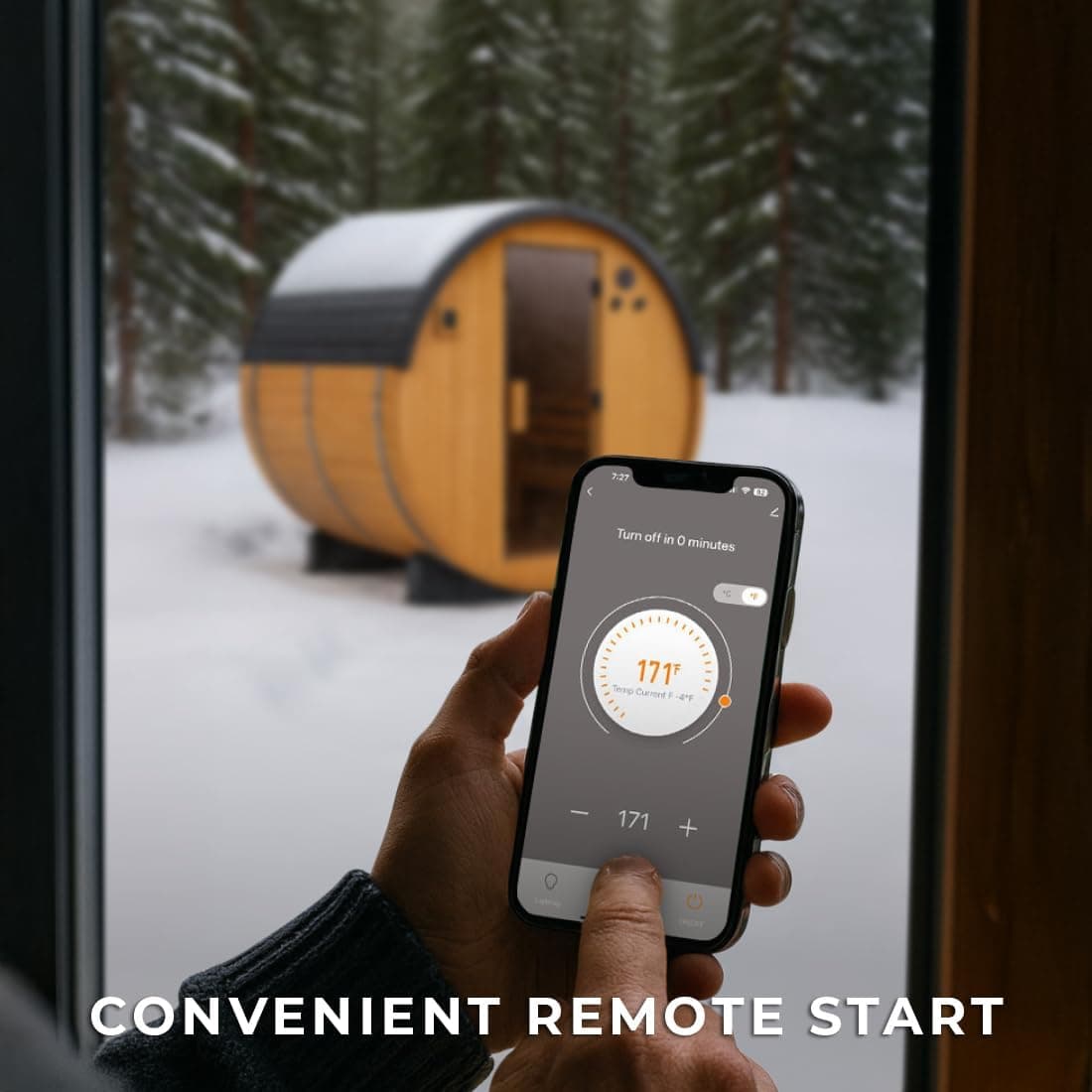 Backyard Discovery Paxton 4-6 Person Cedar Barrel Sauna thumbnail 4