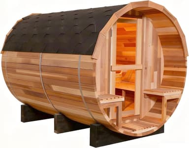 TOULE 6-8 Person Canadian Red Cedar Barrel Sauna