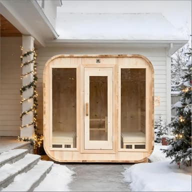 4-Person Outdoor Barrel Steam Sauna