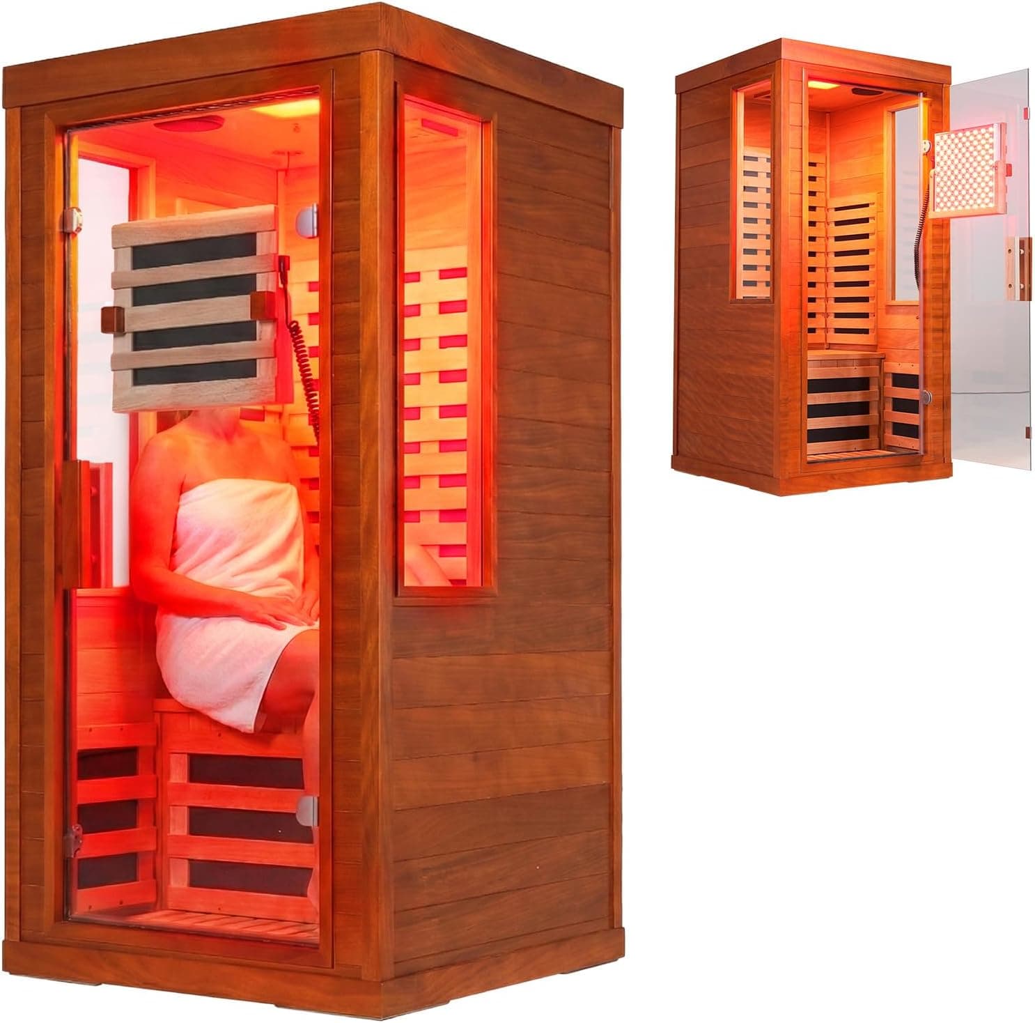 Clearlight 1-Person Canadian Hemlock Full Spectrum Infrared Sauna - Image 1