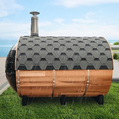 Cedar Panoramic 6-8 Person Luxury Barrel Sauna