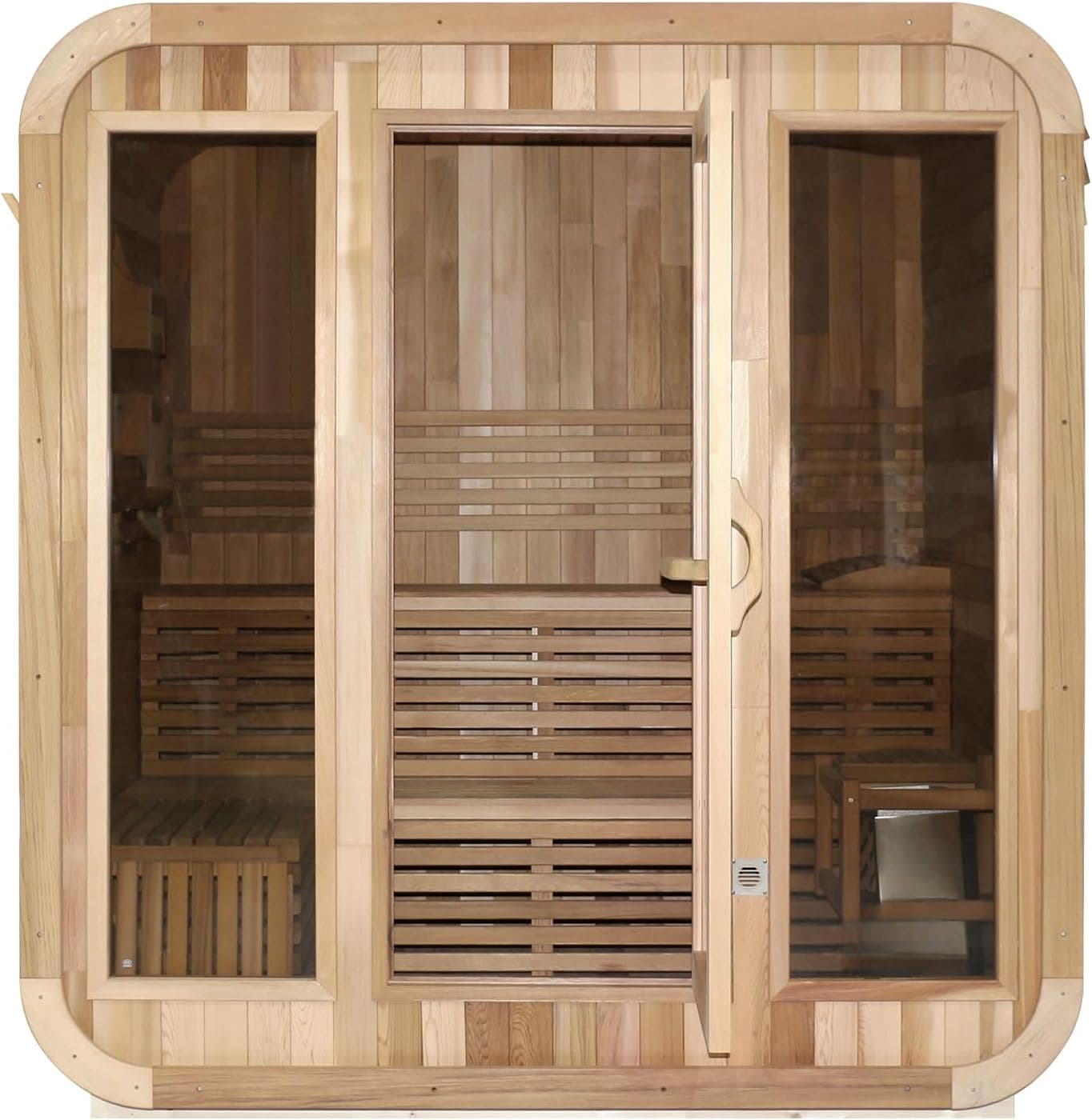 Cedar Square 6-Person Outdoor Sauna with Harvia Heater thumbnail 4