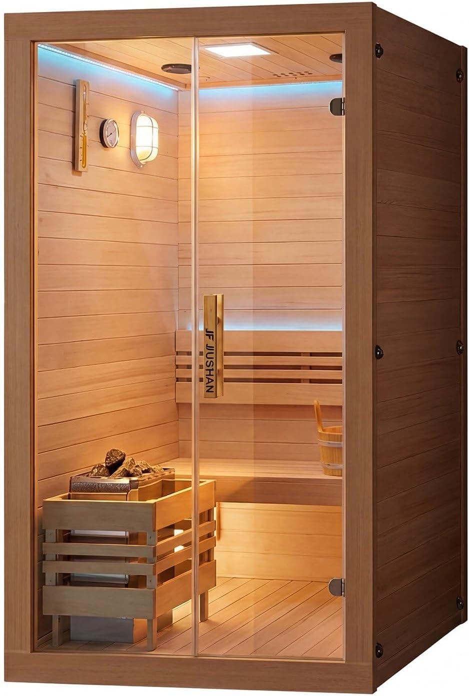 2-Person Canadian Hemlock Indoor Barrel Sauna - Image 1