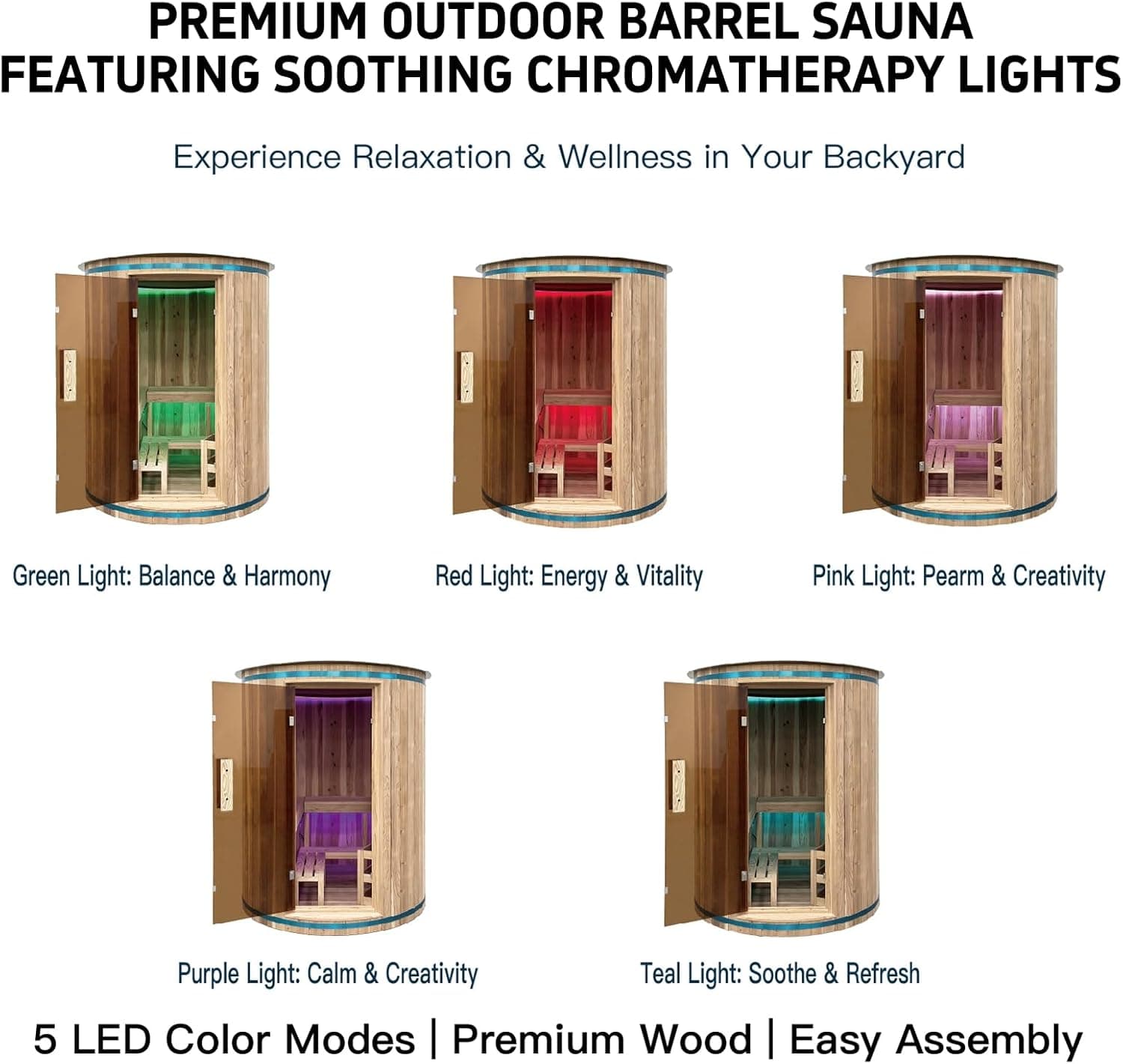 4-Person Cedar Vertical Barrel Sauna with Harvia Heater thumbnail 3