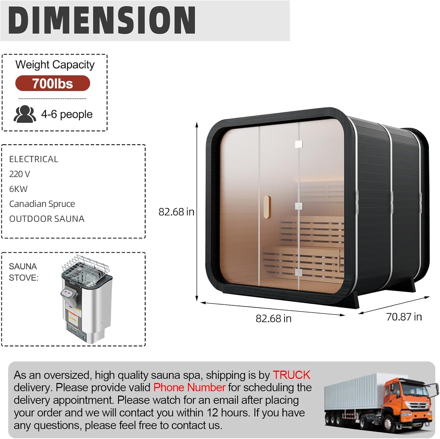 Canadian Spruce 4-6 Person Outdoor Barrel Sauna thumbnail 2