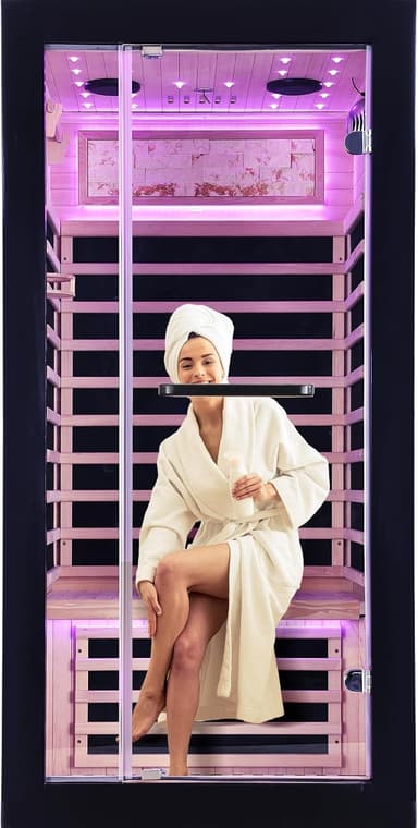 OUTEXER 1-Person Canadian Hemlock Infrared Sauna