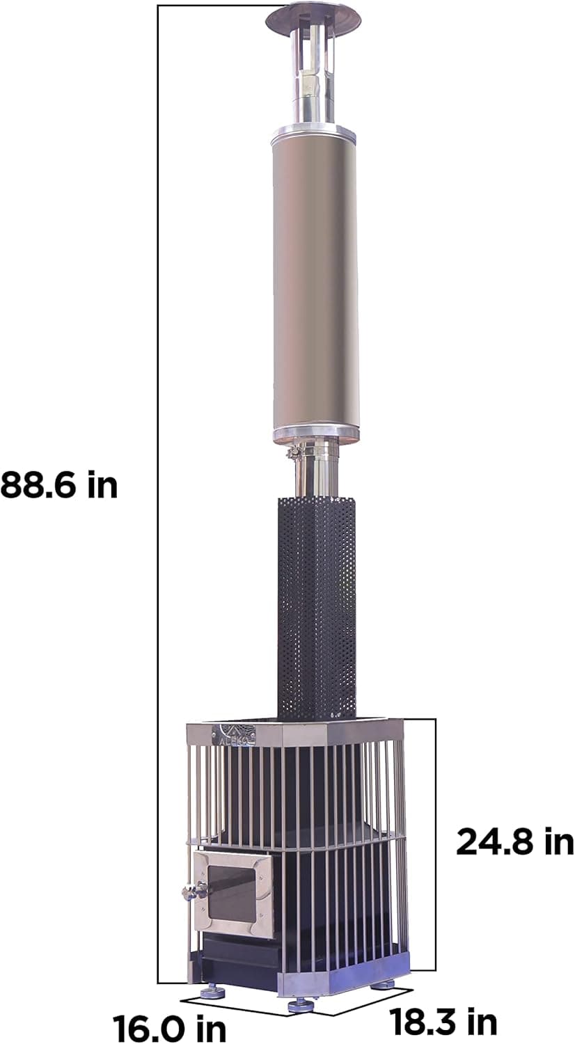 ALEKO Wood Burning Sauna Heater with Chimney Kit thumbnail 3