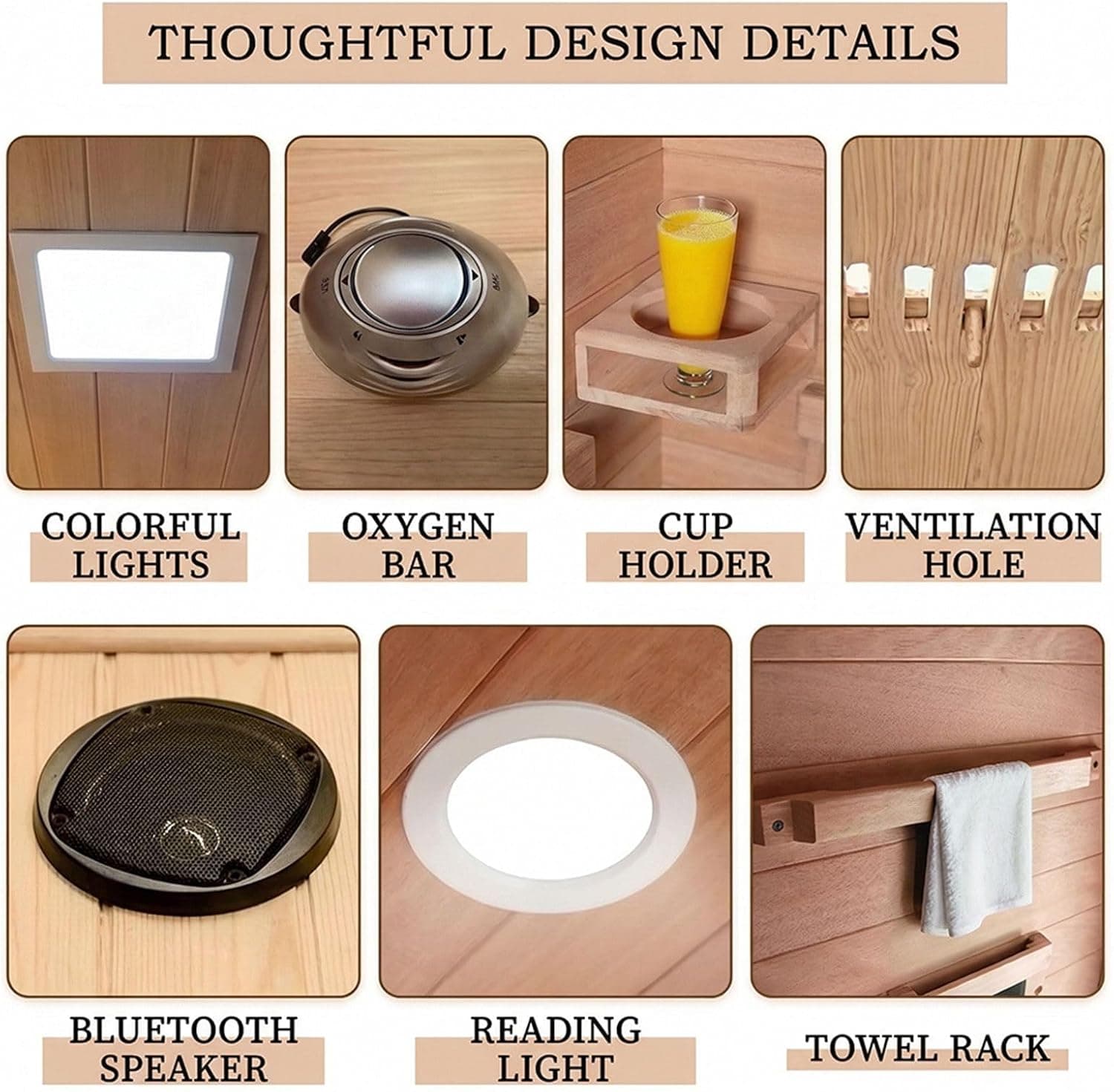 2-Person Canadian Hemlock Indoor Barrel Sauna thumbnail 5