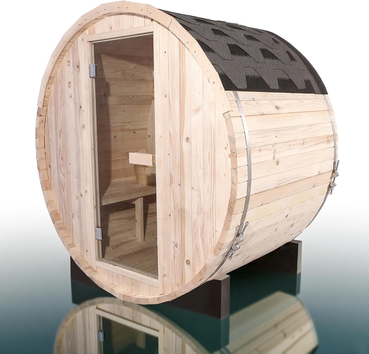 Spruce 2-Person Outdoor Barrel Sauna Kit - Image 1