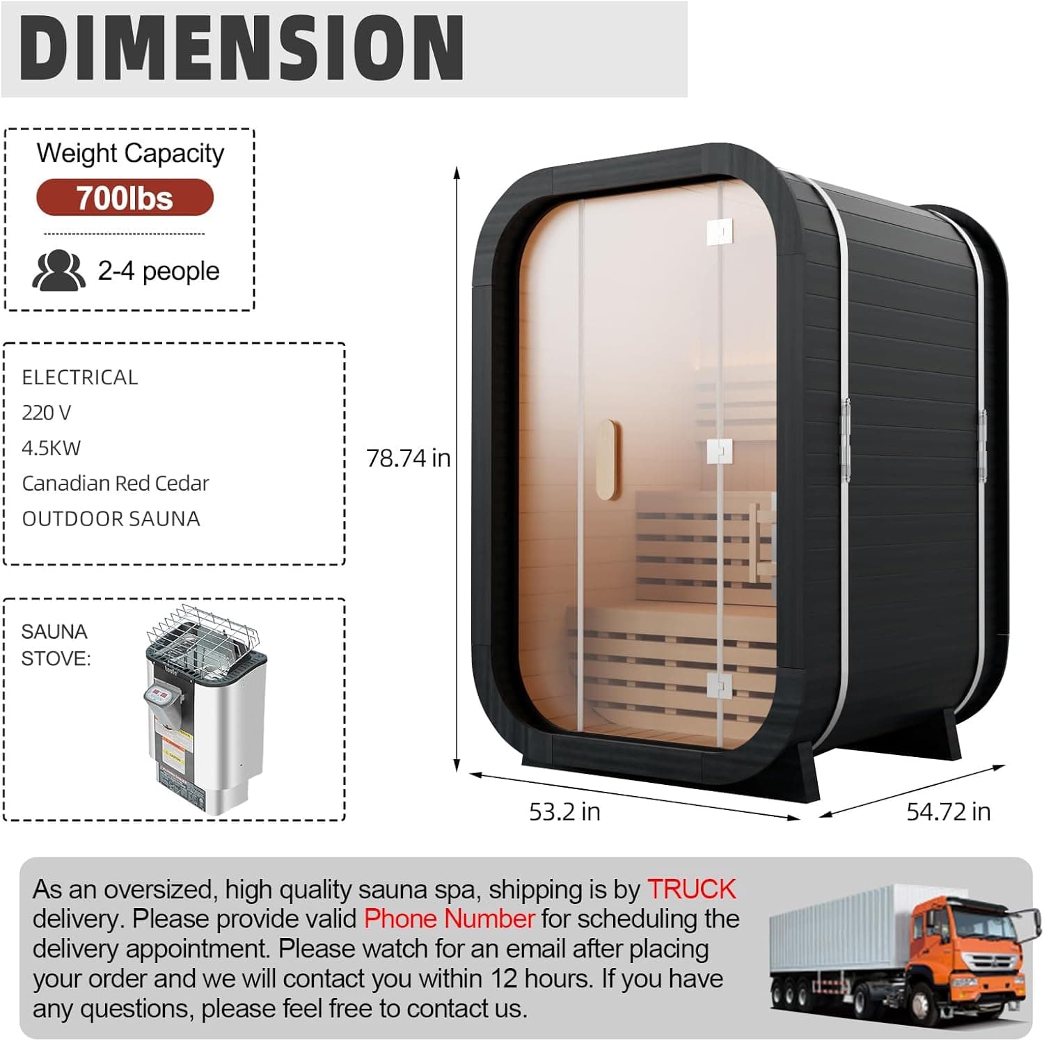 Cedar 2-Person Canadian Cedar Barrel Steam Sauna thumbnail 2