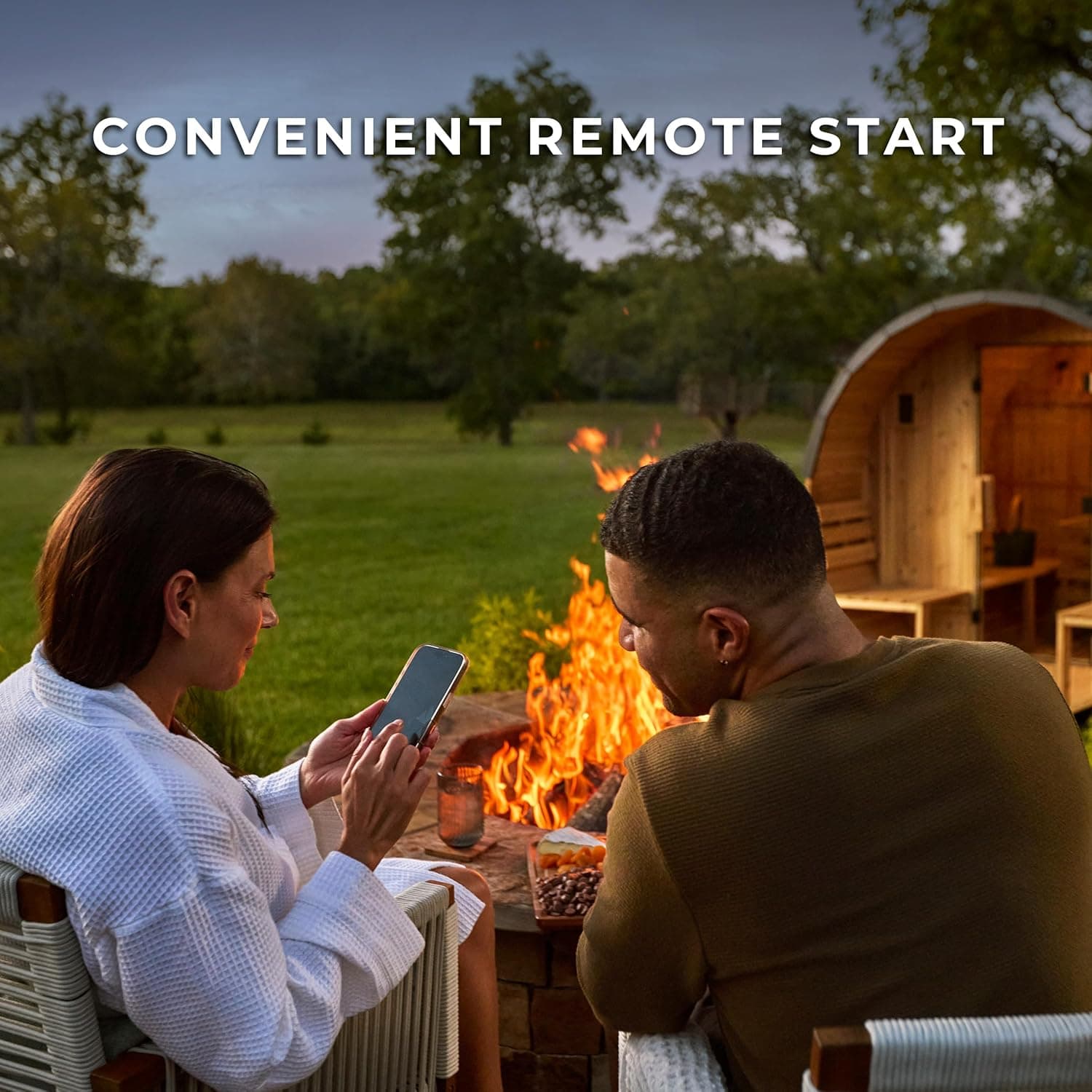 Backyard Discovery Paxton 4-6 Person Cedar Barrel Sauna thumbnail 4