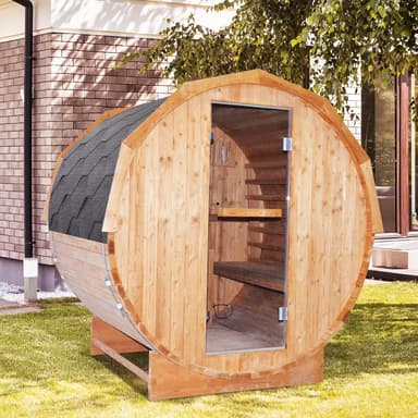 4-5 Person Carbonized Spruce Outdoor Traditional Sauna