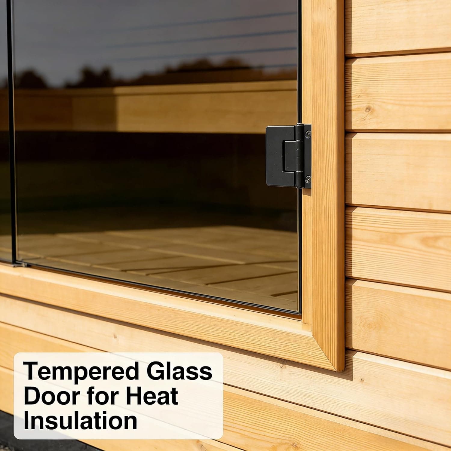 4-Person Cedar Wood Burning Barrel Sauna thumbnail 3