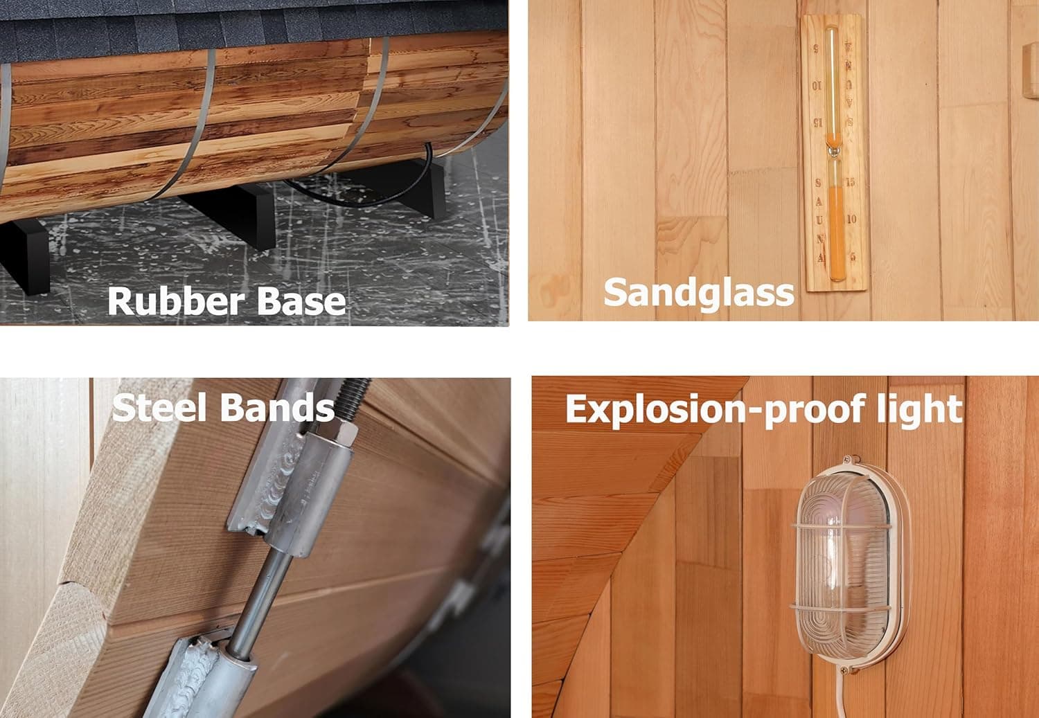 2-4 Person Canadian Hemlock Barrel Sauna with Porch thumbnail 6