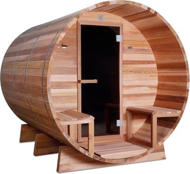 Cedar 6KW Wet Dry Outdoor Barrel Sauna