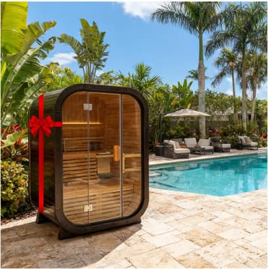 Cedar 2-Person Canadian Cedar Barrel Steam Sauna