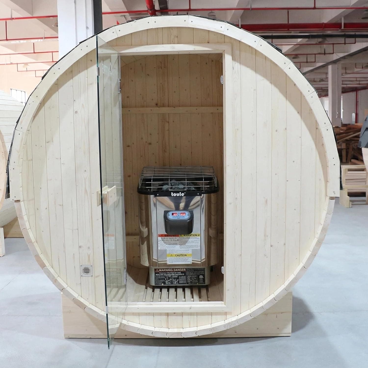 Outdoor 2-Person Canadian Spruce Barrel Sauna thumbnail 3