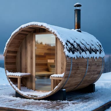 Harvia 2-8 Person Japanese Cedar Barrel Sauna