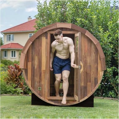 Smartmak 2-Person Canadian Red Cedar Barrel Sauna