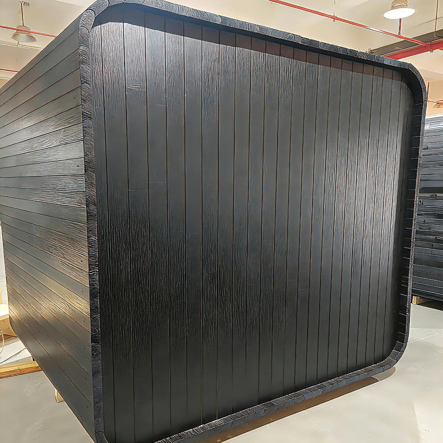 Canadian Red Cedar 4-6 Person Outdoor Cube Sauna thumbnail 5