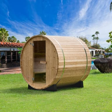 Woodbridge 2-Person Thermo Pine Barrel Sauna